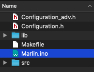 Launch 'Marlin.ino'